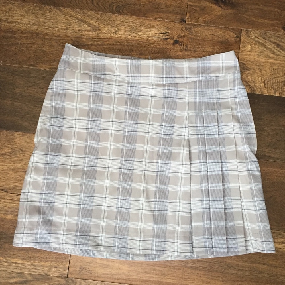 Nike Golf Dri-Fit Plaid Skirt/Skort - Gray - 6